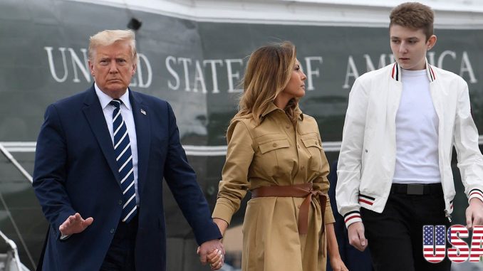 barron melania trump marine one 2 usa